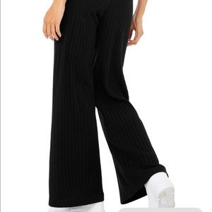Alo Yoga Ribbed Take Comfort Wide Leg Pant